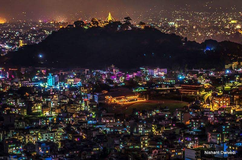 Beautiful city of Kathmandu at night